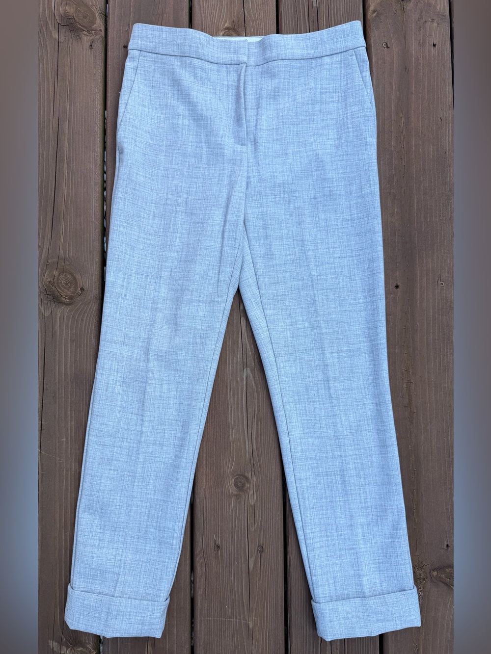 Ann Taylor Light Gray Cuffed Trouser Pants